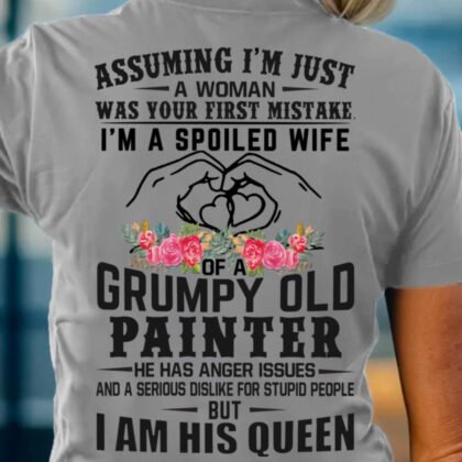 Spoiled Wife Grumpy Old Painter Apparel - Funny Painting
