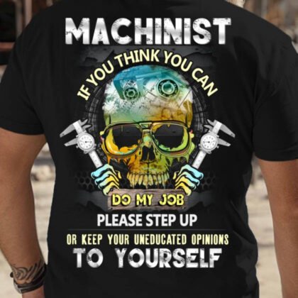 Step Up - Machinist Skull Quote