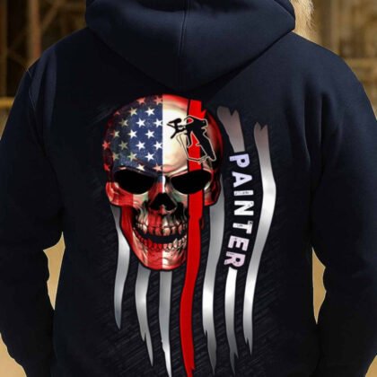 Painter Skull American Flag Apparel – Patriotic Workwear